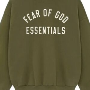 Fear of God Essentials military green hoodie Sweater